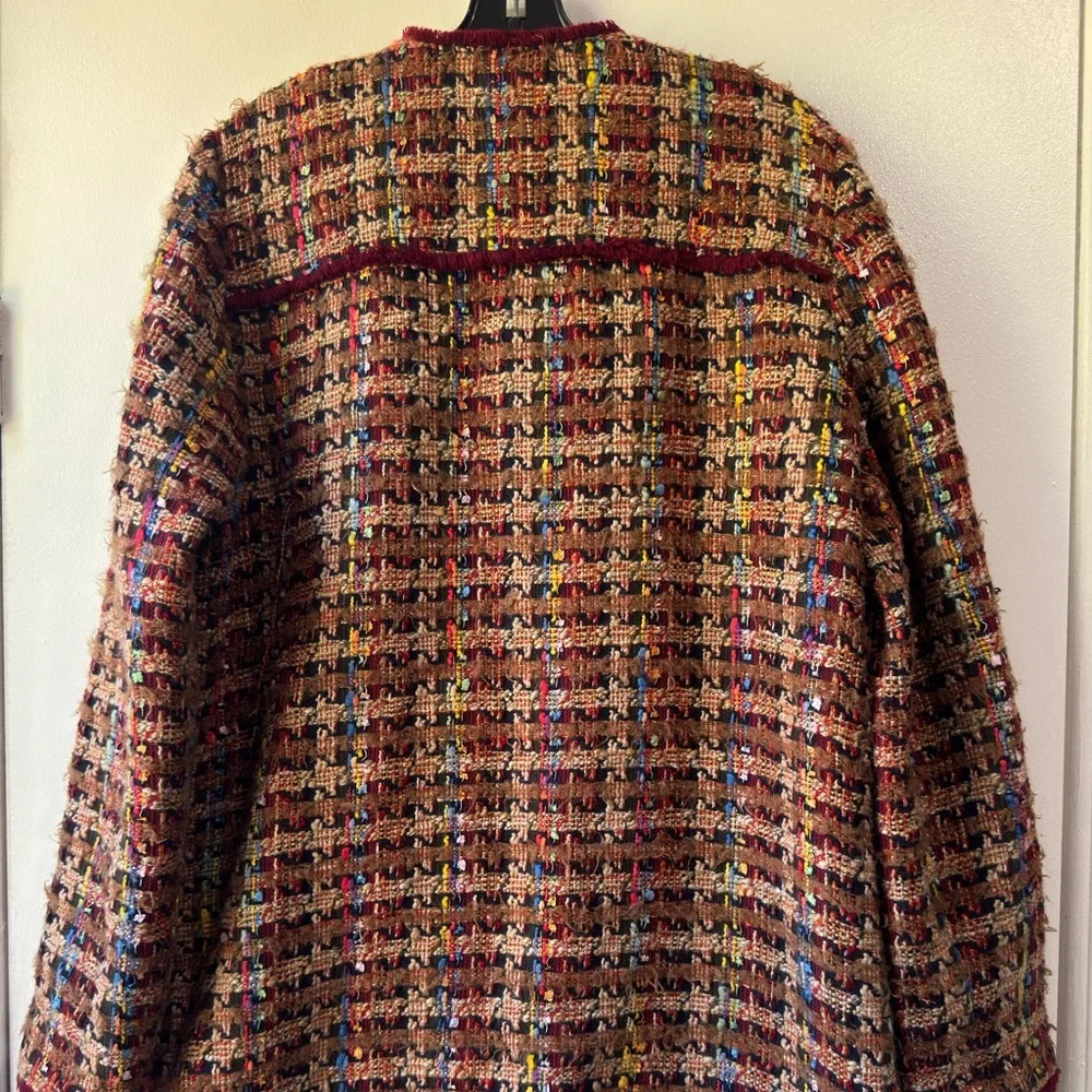 Anthropologie Ett.twa Harlequin Colorful Tweed Jacket Blazer - Picture 6 of 16
